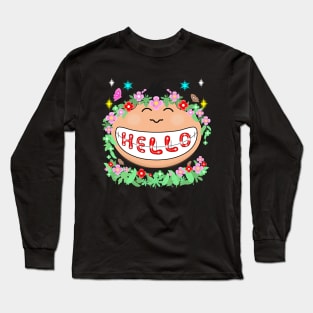 Smile hello with flowers Long Sleeve T-Shirt